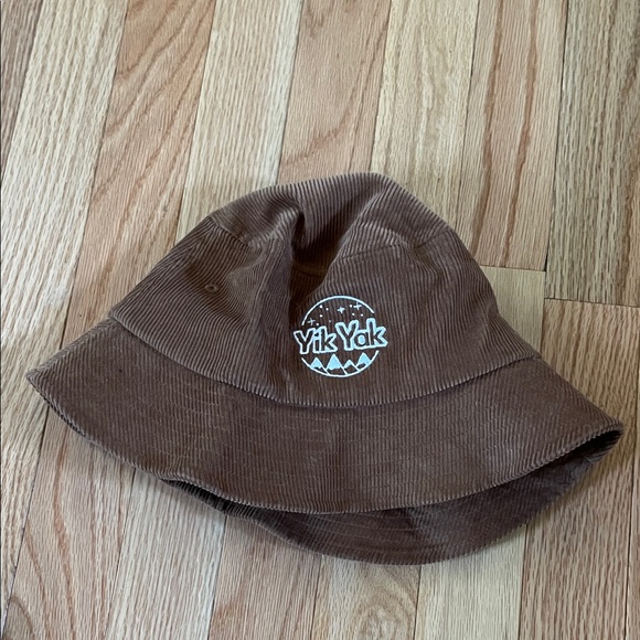 Yik Yak Brown Corduroy Bucket Hat - Picture 1 of 7